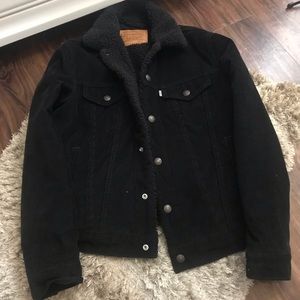 Levis black corduroy Sherpa jacket